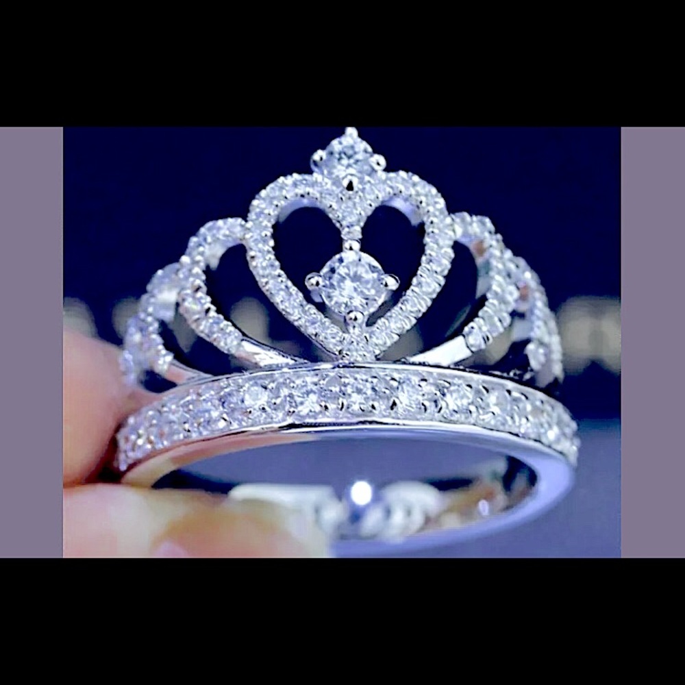 💍 New Simulated 💎 White Sapphire Princess 👰🏼💍